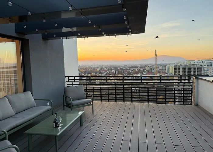 公寓 Panorama Coresi Penthouse 布拉索夫